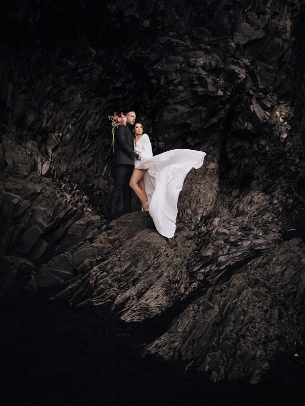 Brautpaar, Iceland, Black Beach, Elopement, AfterWedding